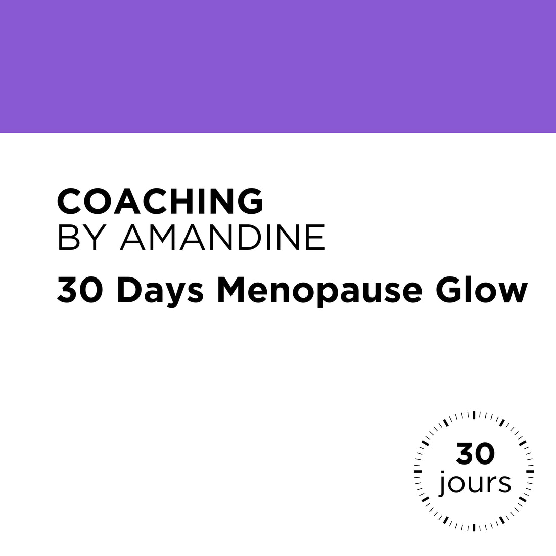 Coaching personnalisé By Amandine - Rééquilibrage Ménopause - 30jours